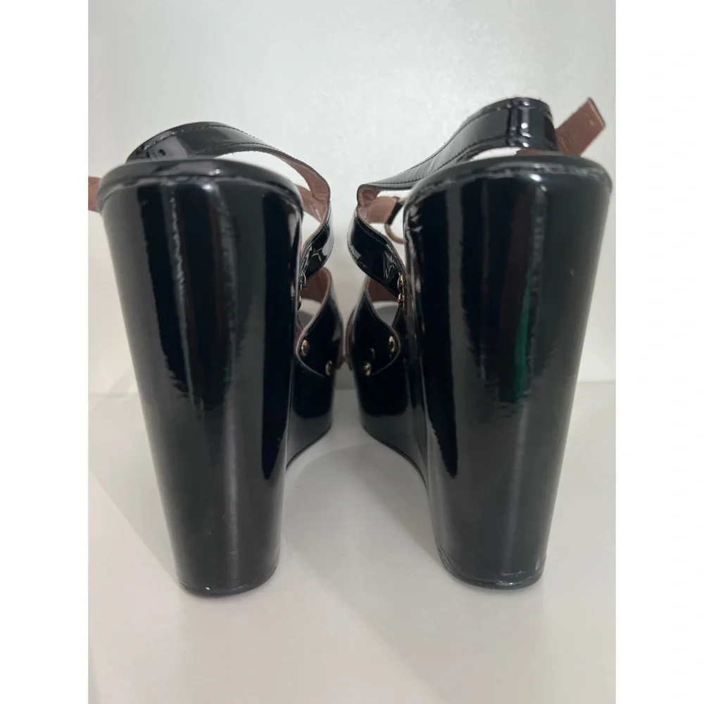 Red VALENTINO BLACK WEDGES - SIZE 10/40